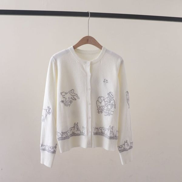  A766-Áo Len Dệt Kim Thêu Họa Tiết Sinh Động Mùa Thu 