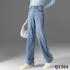Q1304-Quần Jeans Ống Suông Wash Nổi