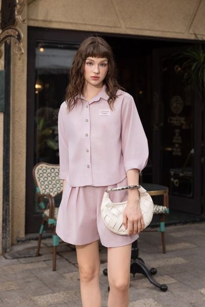  A537- Áo Sơ Mi Linen Lụa Tay Xếp Ly 
