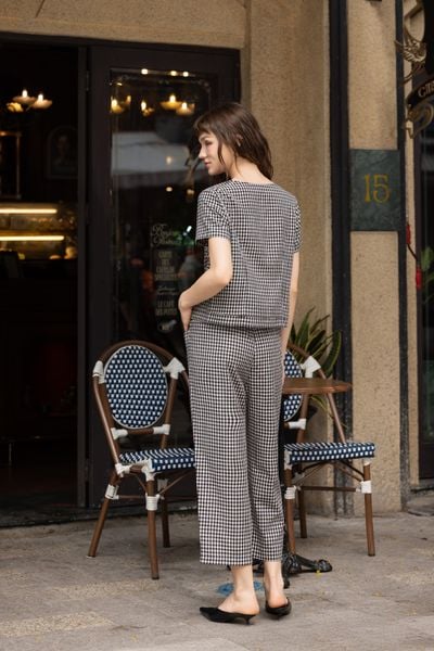  A659-Áo Sọc Karo Form Lửng 