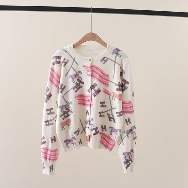  A756-Áo Len Dệt Kim Cardigan Mã Đáo Mùa Thu 