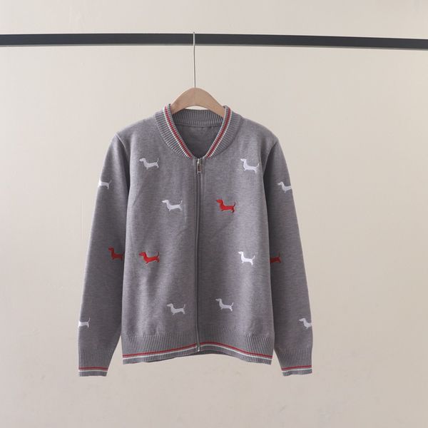  A797-Áo Len Dệt Kim Cardigan Khóa Kéo Đàn Cún Mùa Thu 