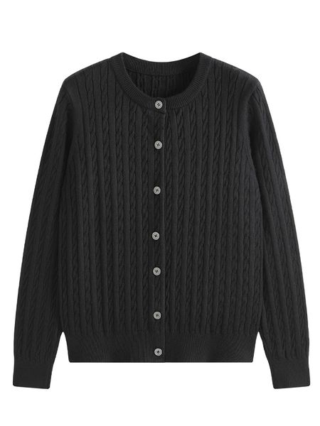  A775-Áo Len Dệt Kim Cardigan Retro Thanh Lịch Mùa Thu 