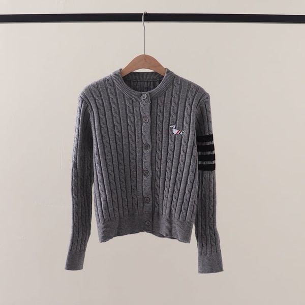  A788-Áo Len Dệt Kim Cardigan Sọc Tay Cún Cưng Mùa Thu 