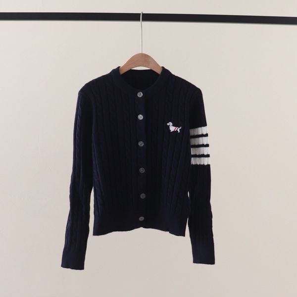  A788-Áo Len Dệt Kim Cardigan Sọc Tay Cún Cưng Mùa Thu 