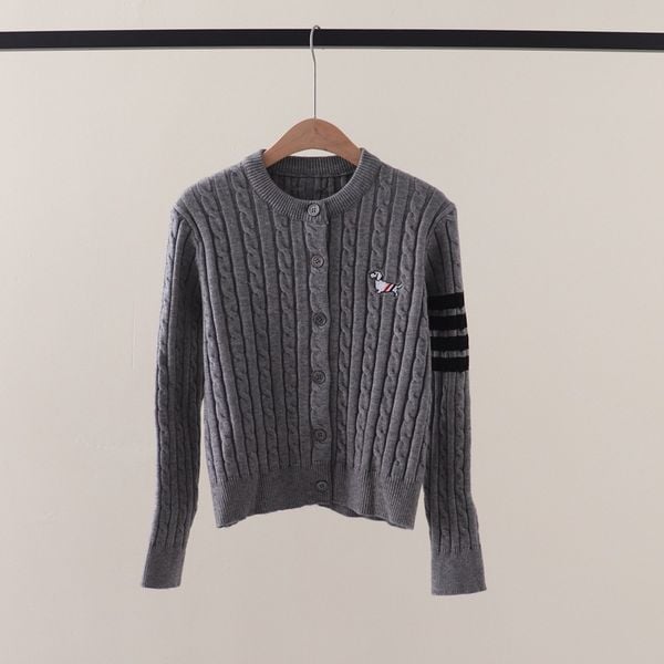  A788-Áo Len Dệt Kim Cardigan Sọc Tay Cún Cưng Mùa Thu 