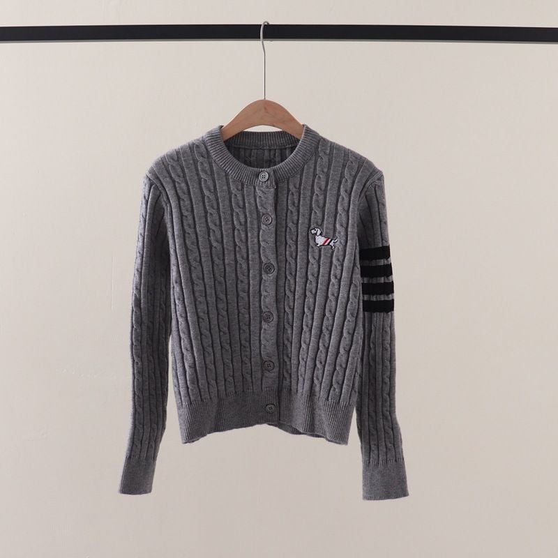  A788-Áo Len Dệt Kim Cardigan Sọc Tay Cún Cưng Mùa Thu 