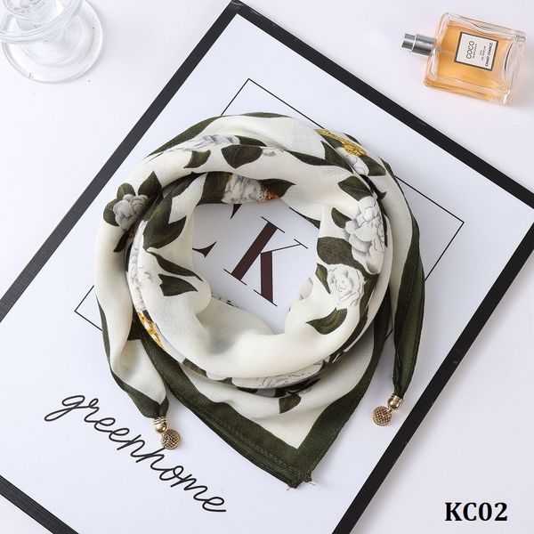  KC02-Khăn Choàng Lụa Tam Giác Thời Trang Hàn Quốc 