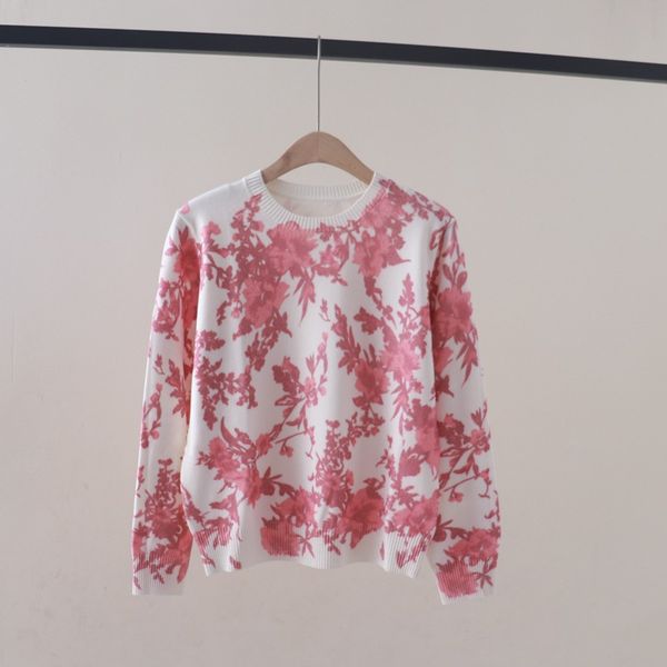  A798-Áo Len Dệt Kim Cardigan Hoa Lá Mùa Thu 