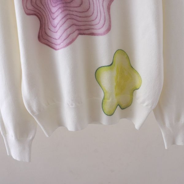  A764-Áo Len Dệt Kim Hoa Tiết Dưa Hành Mùa Thu 