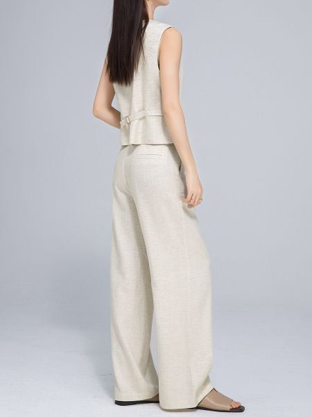  A639- Q259-Áo Linen Lụa Mềm Mại Thời Trang Vest 