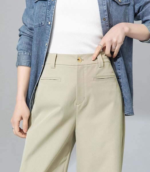  Q206-Quần Ống Rộng Retro Túi Ngang Hàn Quốc 