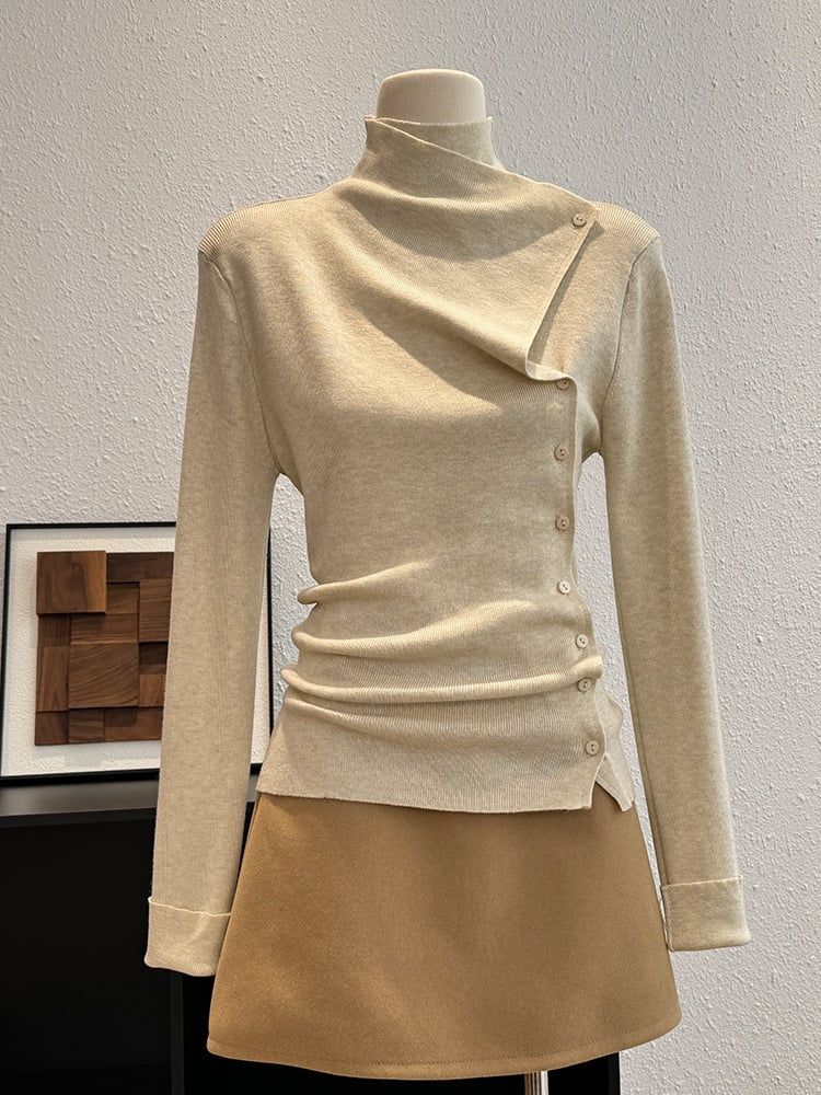  A784-Áo Len Thiết Kế Độc Đáo Mùa Thu Hàn Quốc 