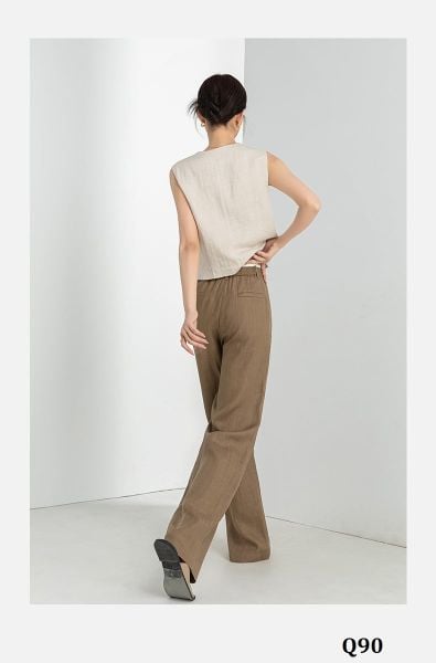 Q90-Quần Linen Lụa Viền Lưng 