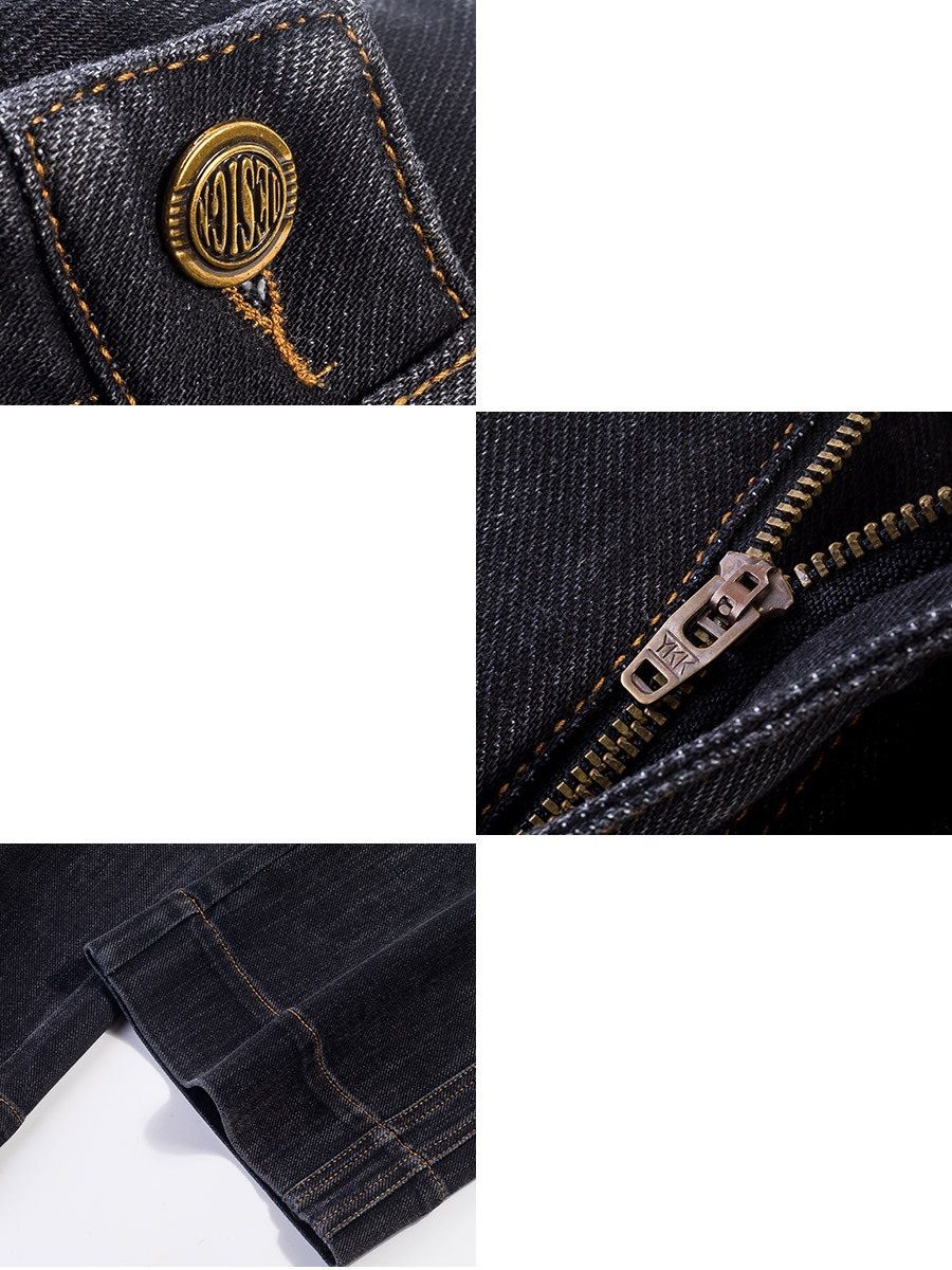  Q230-Quần Jeans Ống Đứng Lưng Cao Lai Kiểu 9 Tấc 