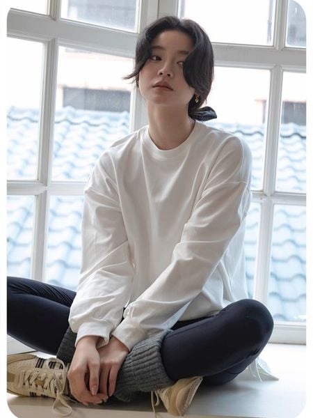  A471-Áo Thun Len Dài Tay Có Bo Rộng Rãi 