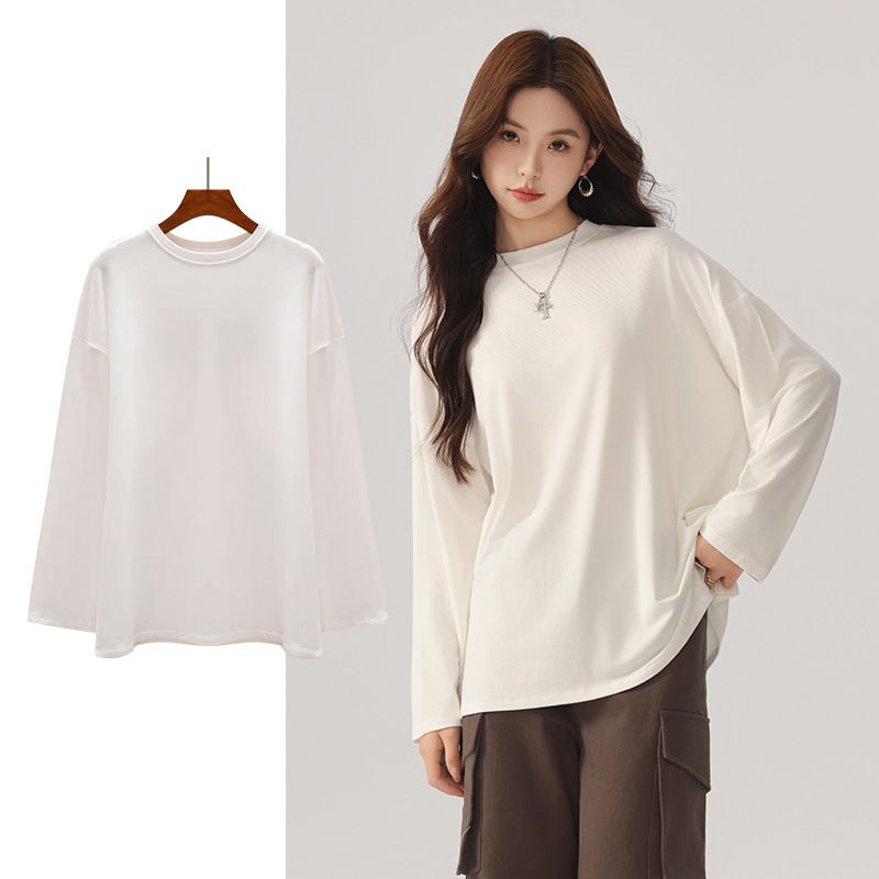  A470-Áo Thun Len Dài Tay Rộng Rãi Mùa Thu 