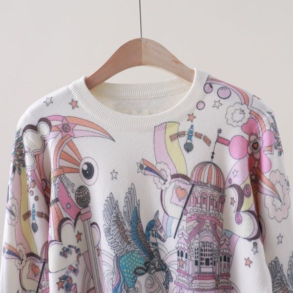  A847 Áo Len Dệt Kim Lâu Đài Cổ Tích 