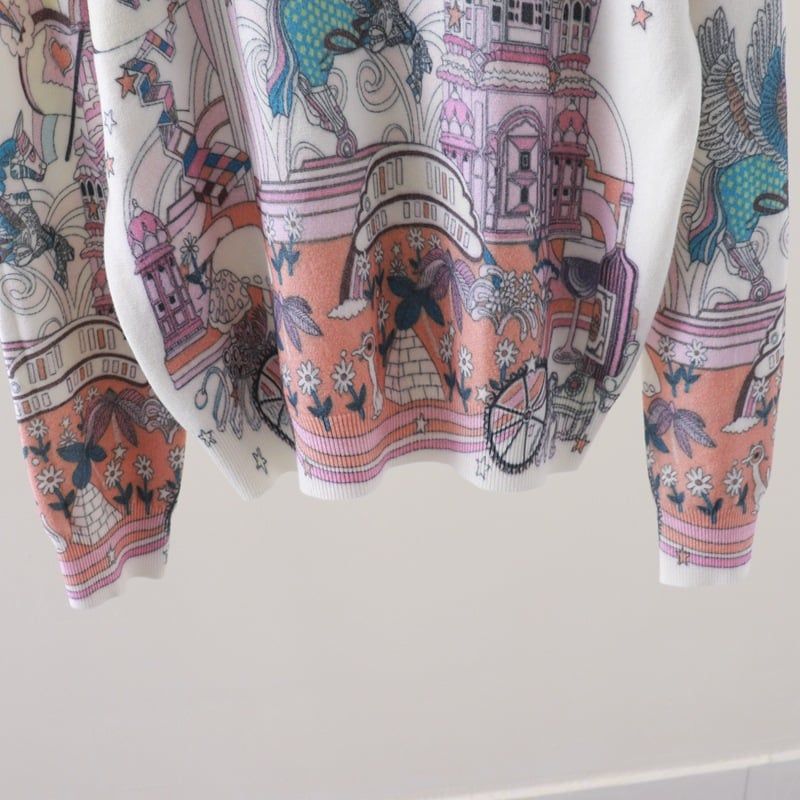  A847 Áo Len Dệt Kim Lâu Đài Cổ Tích 