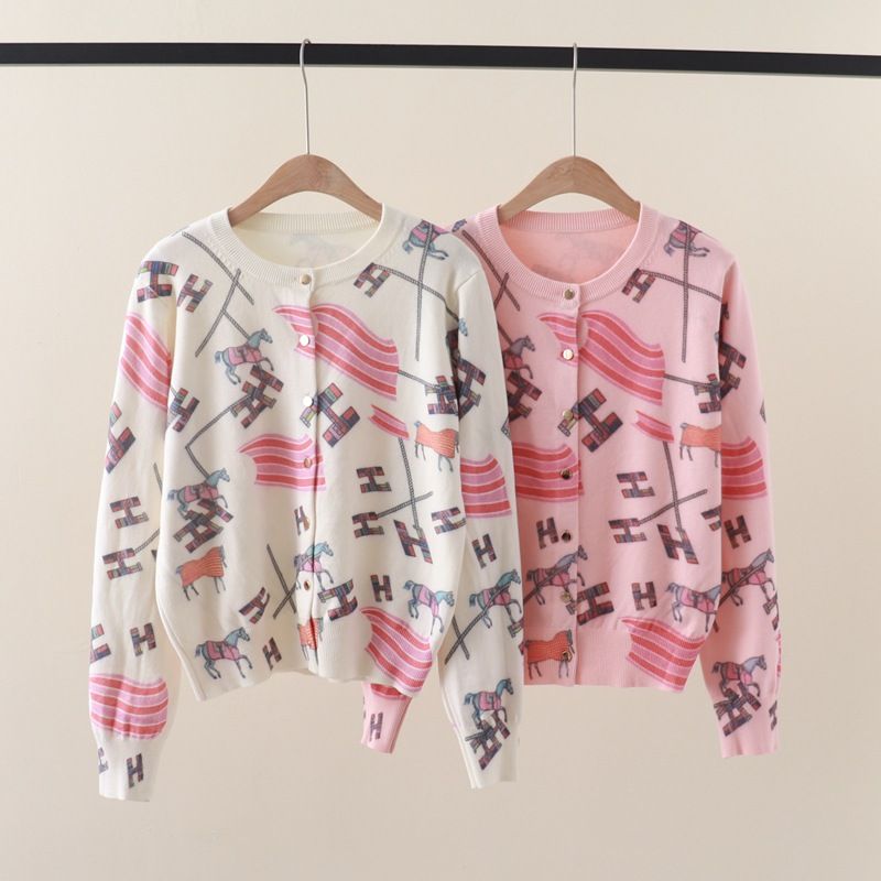  A756-Áo Len Dệt Kim Cardigan Mã Đáo Mùa Thu 