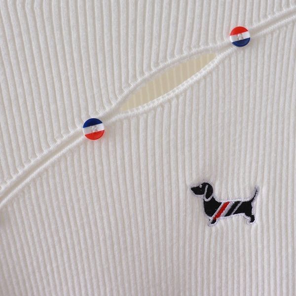  A454-Áo Len Cún Cưng Kẻ Sọc Dài Tay Cổ Lọ Vạt Cắt Nghệ Thuật 