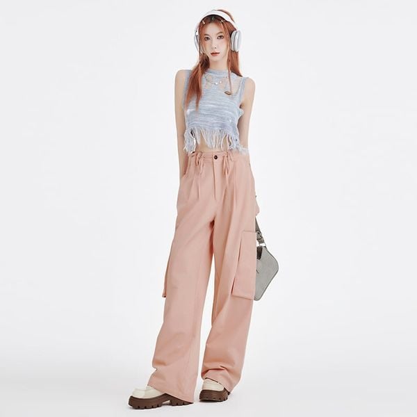  Q1361- Quần Túi Hộp Rút Eo Cá Tính 