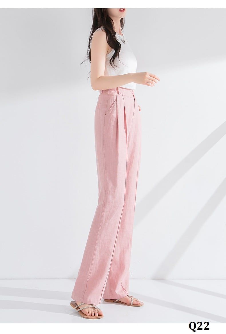  Q22-Quần Linen Lụa Suông Âu Mỹ 