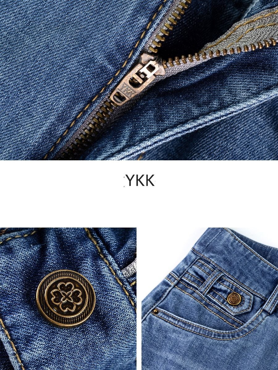  Q279-Quần Jeans Suông Wash Nhẹ 