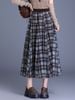  Q379-Chân Váy Chữ A Ca Rô Nghệ Thuật Mùa Thu 