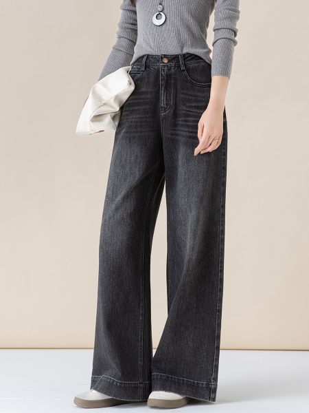  Q336-Quần Jeans Mềm Mại Suông Dài Co Dãn 