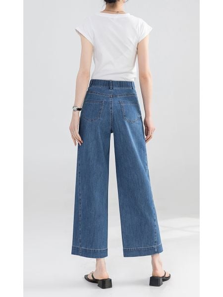  Q349-Quần Jeans Rộng Rãi Sườn Kiểu 9 Tấc 