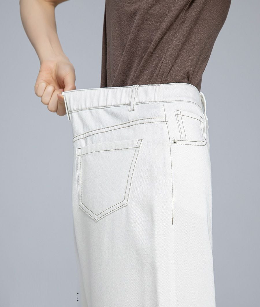  Q241-Quần Jeans Lụa Denim Linen Ống Suông Mềm Mát 