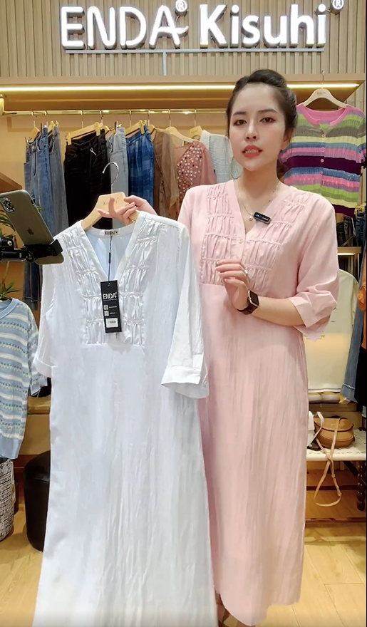  D187-Đầm tơ tencel Tay Lỡ 