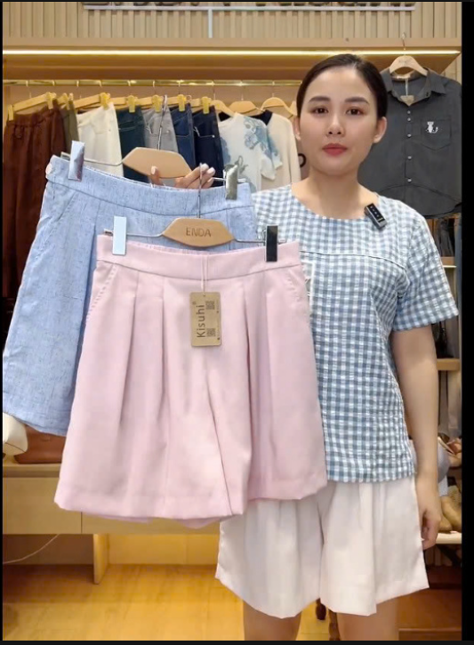  Q265-Quần Short Linen Tencel 2 lớp 