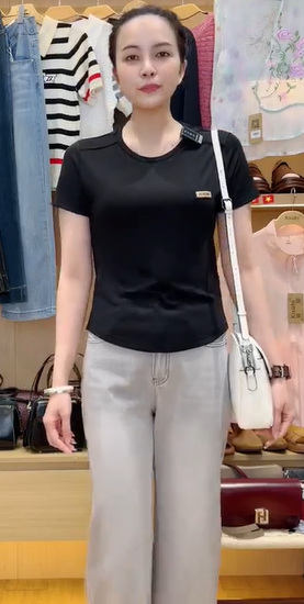  AT32-Áo Thun Cotton Lai Bầu 