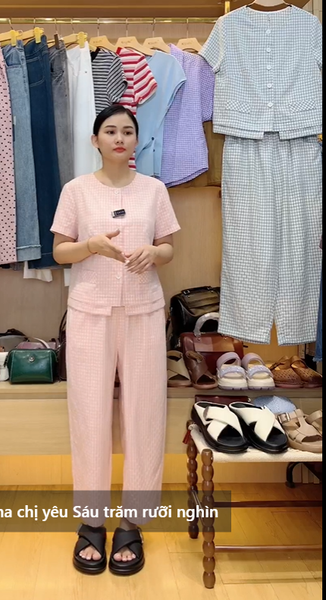  A659-Áo Sọc Karo Form Lửng 