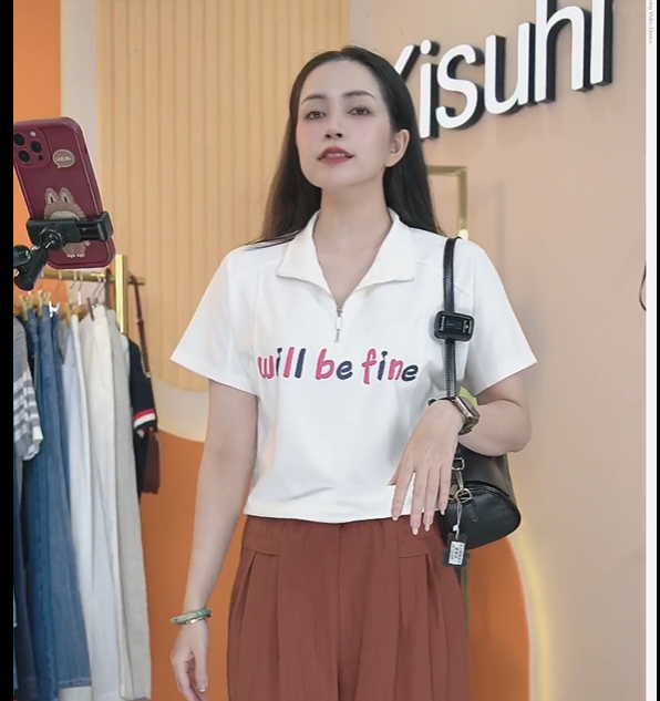  AT47- Áo Thun Tay Cánh Dơi Khóa Kéo 