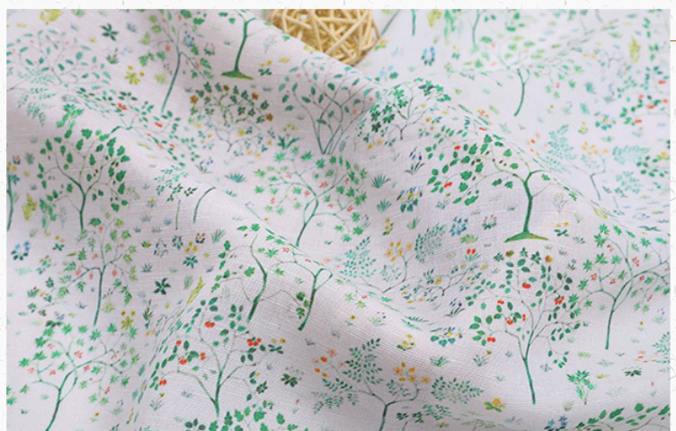  D196- Đầm Ramie Hoa Văn Ghép 