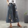 Q171-Chân Váy Jeans Khâu Vá Hoạt Hình