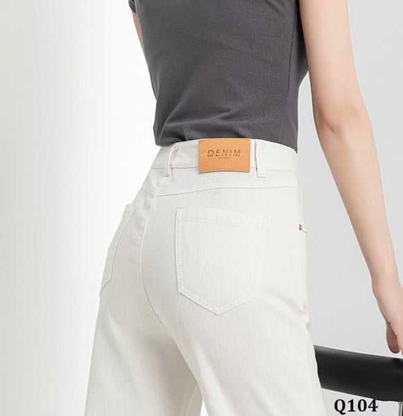  Q104-Quần Jeans Lụa Ống Đứng 9 Tấc 