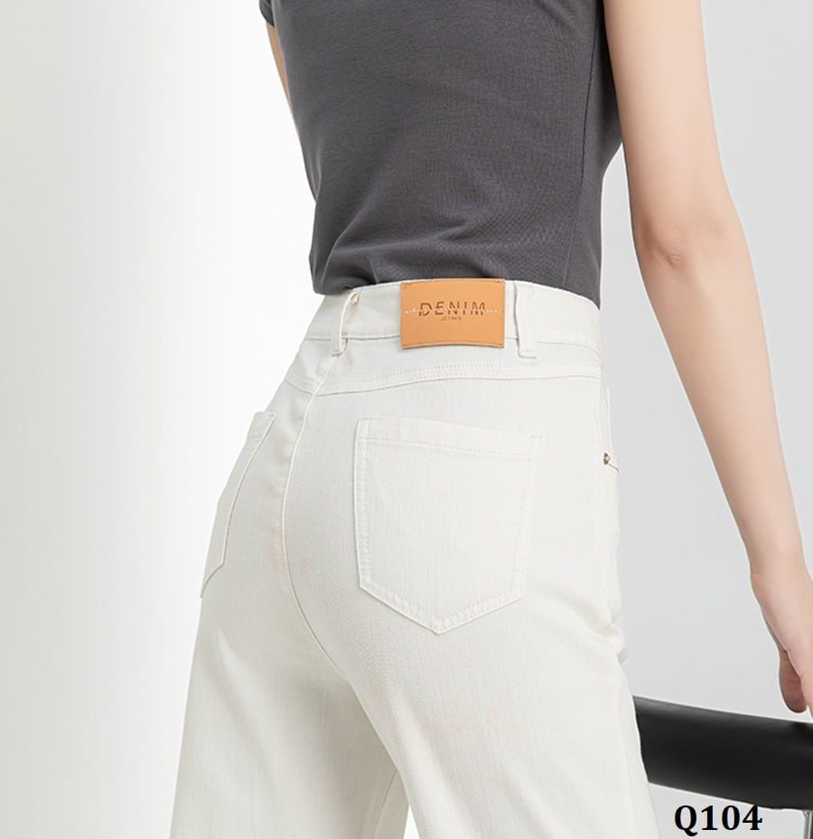  Q104-Quần Jeans Lụa Ống Đứng 9 Tấc 