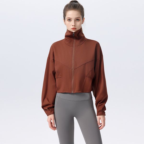  T02-Áo Thể Thao Yoga Cổ Đứng Mùa Thu Chống Nắng 