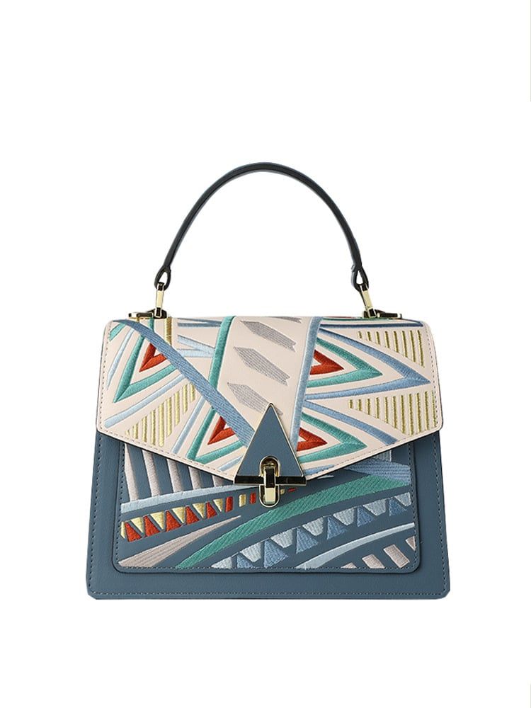  TX127-Túi Thêu Phối Màu Kiểu Pháp 