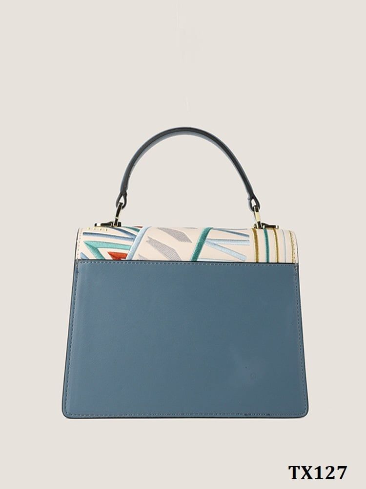  TX127-Túi Thêu Phối Màu Kiểu Pháp 