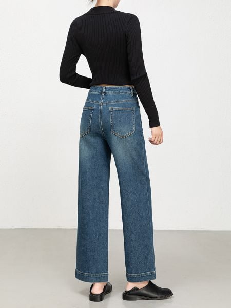  Q344-Quần Jeans Lụa Mềm Mại Kiểu Hàn Quốc 