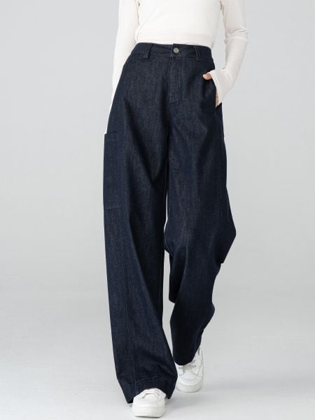  Q337-Quần Jeans Mềm Mại Rộng Rãi Thêm Túi 