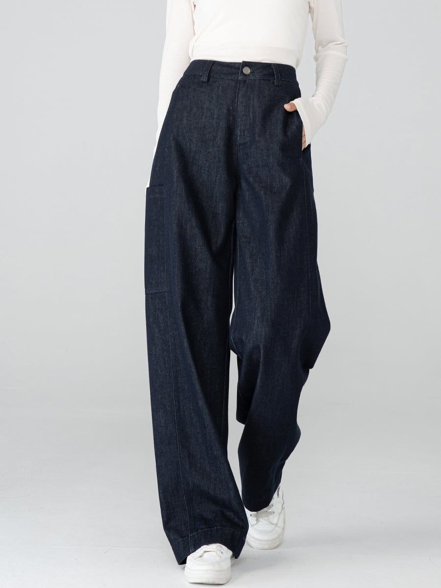  Q337-Quần Jeans Mềm Mại Rộng Rãi Thêm Túi 