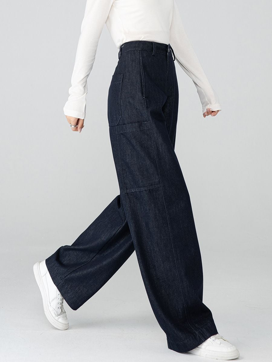  Q337-Quần Jeans Mềm Mại Rộng Rãi Thêm Túi 
