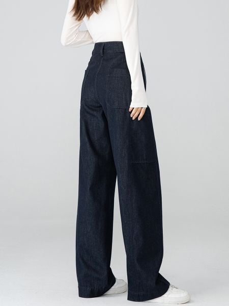  Q337-Quần Jeans Mềm Mại Rộng Rãi Thêm Túi 