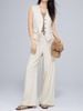 Q259-A639-Quần Linen Lụa Mềm Mại Thời Trang Vest